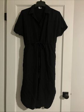 a new day Black Short Sleeve Shirt Dress